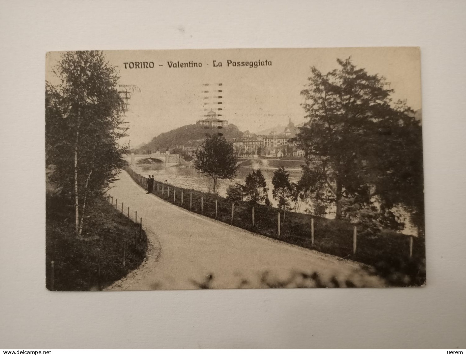 PIEMONTE TORINO 1 VALENTINO LA PASSEGGIATA Formato Piccolo Viaggiata Nel 1923 Condizioni Buone Affrancatura Asportata - Parcs & Jardins