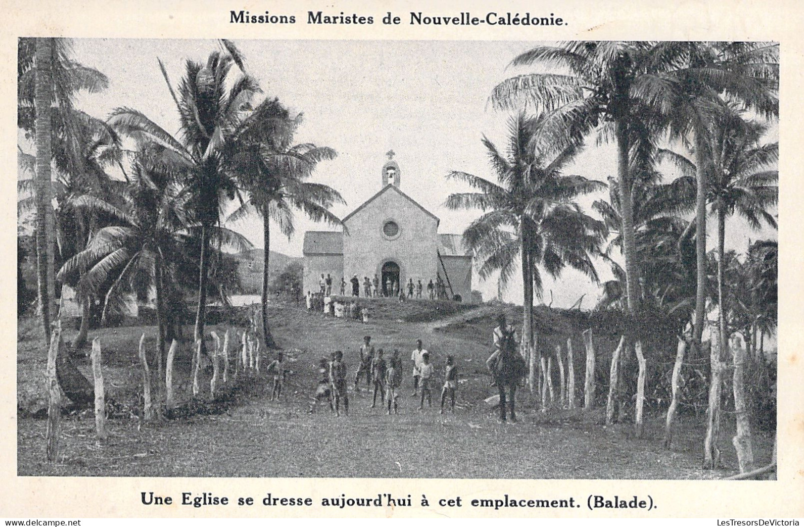Nouvelle Calédonie  - Missions Maristes - Missionnaires - Une église Se Dresse à Cet Emplacement- Carte Postale Ancienne - Neukaledonien
