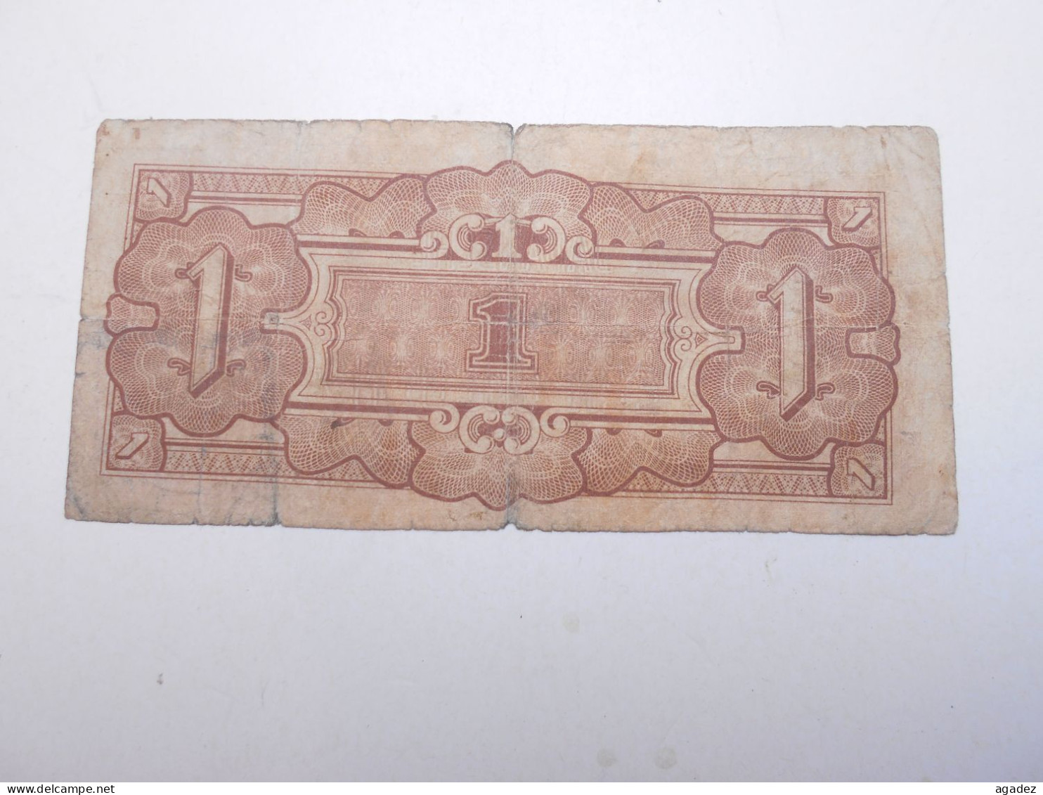 Ancien Billet De Banque Indes Neerlandaises Occupation Japonaise  1 Een Gulden - Indes Néerlandaises