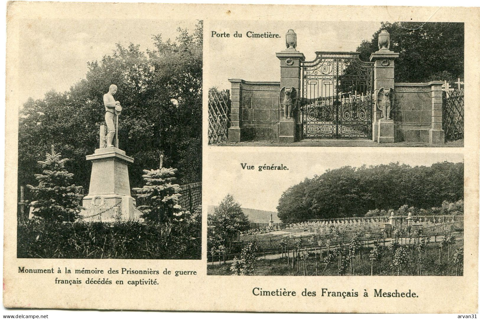 CIMETIERE Des FRANCAIS à MESCHEDE (RHENANIE Du NORD En ALLEMAGNE)  - CARTE ASSEZ RARE - - Soldatenfriedhöfen