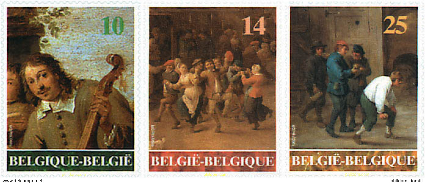 86043 MNH BELGICA 1990 OBRAS DE ARTE BELGAS EN EL EXTRANJERO. PINTURAS DE D. TENIERS II EL JOVEN - Andere & Zonder Classificatie