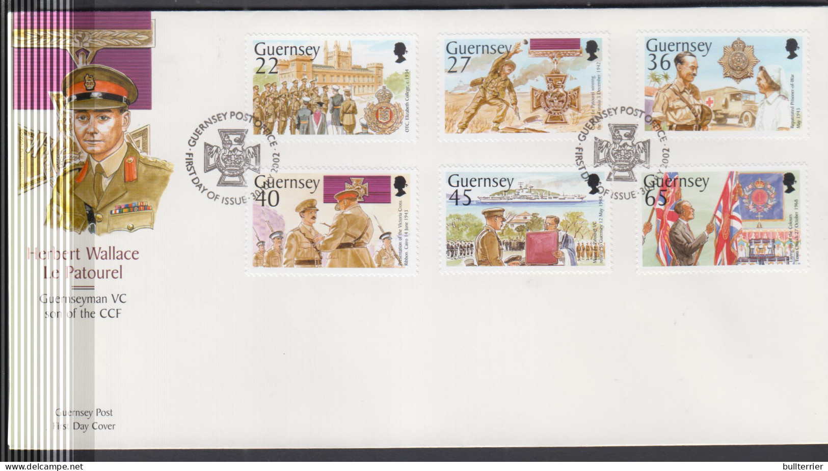 GUERNSEY - 2002 - LE PATOURAL  SET OF 6 ON ILLUSTRATED FDC  - Guernesey