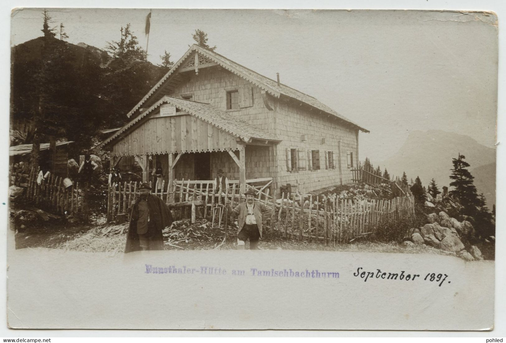 01200*AUSTRIA*ÖSTERREICH*ENNSTALER HÜTTE AM TAMISCHBACHTURM*ECHTE PRIVAT-FOTOKARTE*1897 - Gesäuse