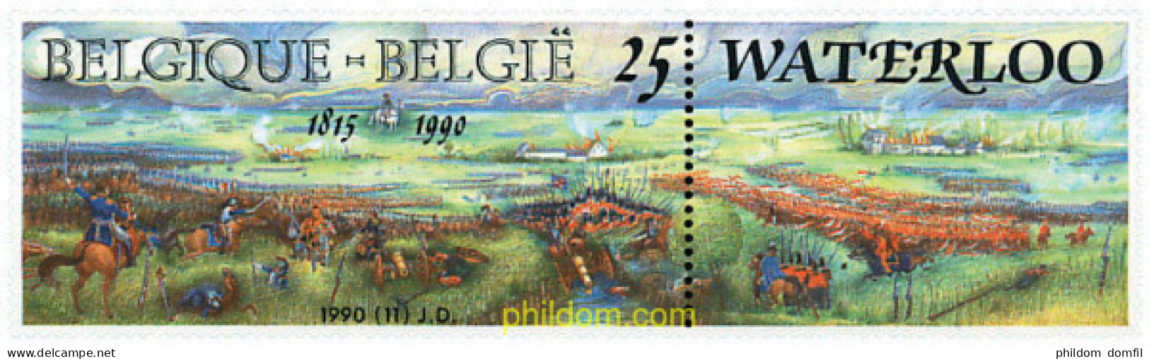 86037 MNH BELGICA 1990 175 ANIVERSARIO DE LA BATALLA DE WATERLOO - Sonstige & Ohne Zuordnung