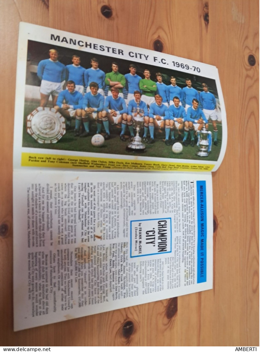 Programa Final De La Copa De La Liga 1970 Entre Manchester City Y West Bromwich Albion - Sport