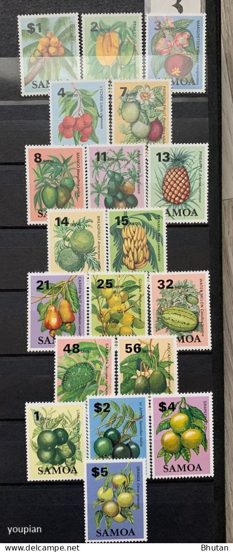 Samoa 1983, Fruits, MNH Stamps Set - Samoa