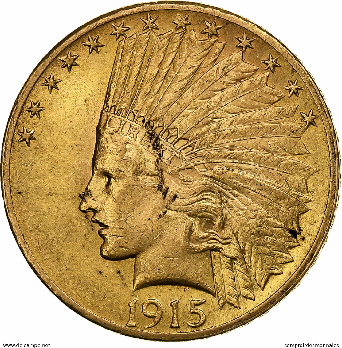 États-Unis, 10 Dollars, Indian Head, 1915, Philadelphie, Or, SUP, KM:130 - 10$ - Eagles - 1907-1933: Indian Head