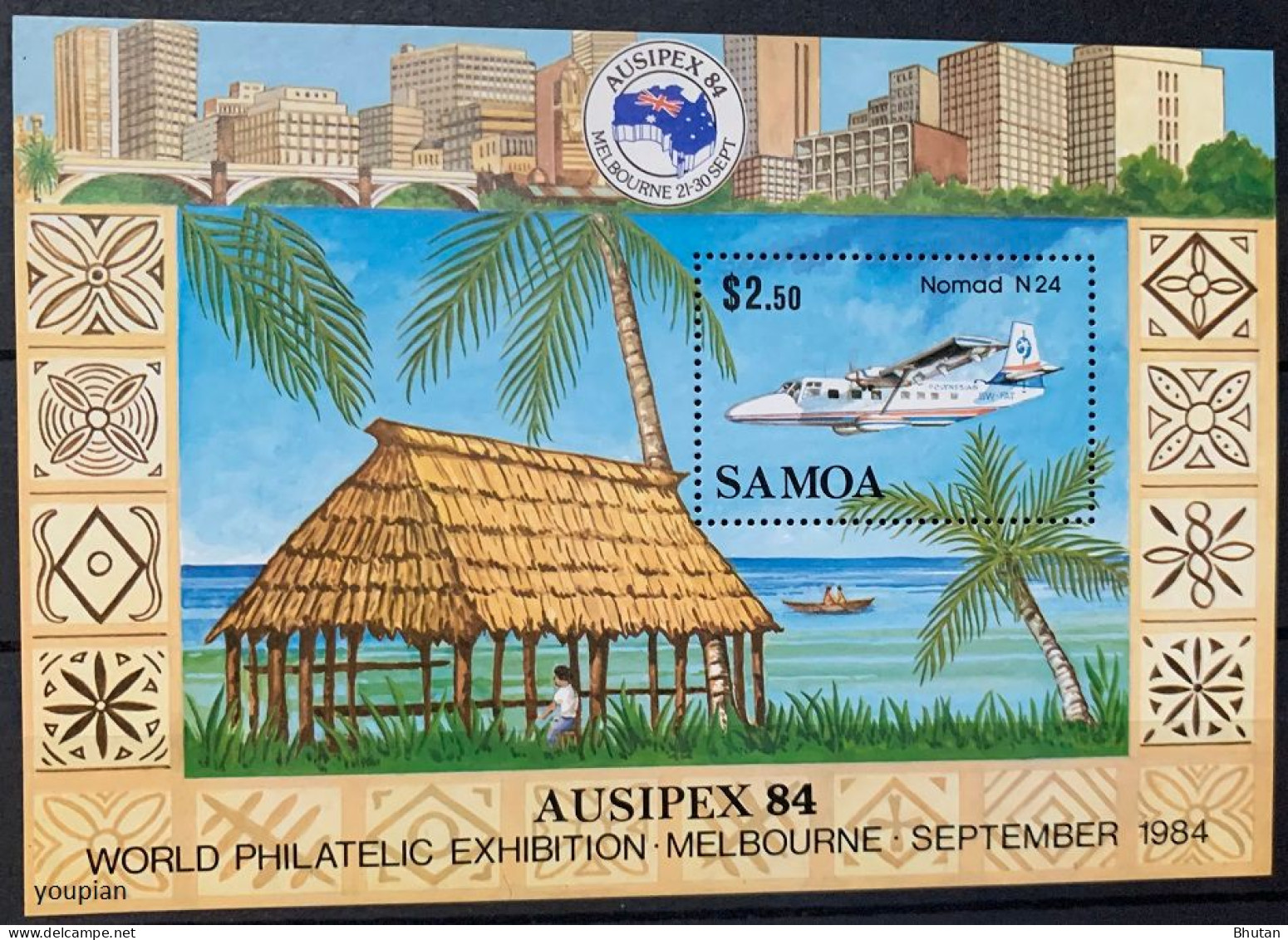 Samoa 1984, AUSIPEX 84 World Philatelic Exhibition In Melbourne, MNH S/S - Samoa