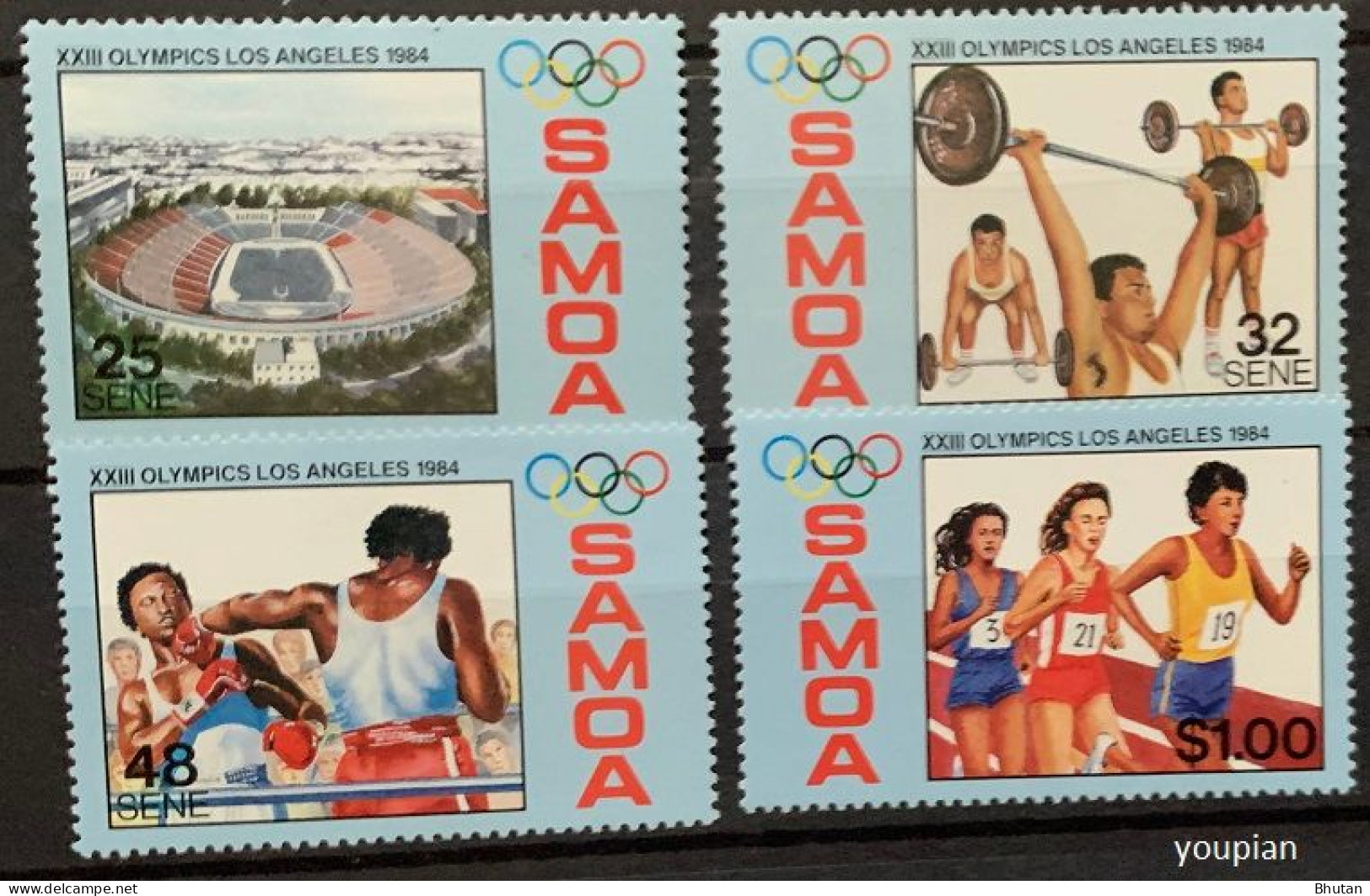 Samoa 1984, Summer Olympic Games In Los Angelos, MNH Stamps Set - Samoa