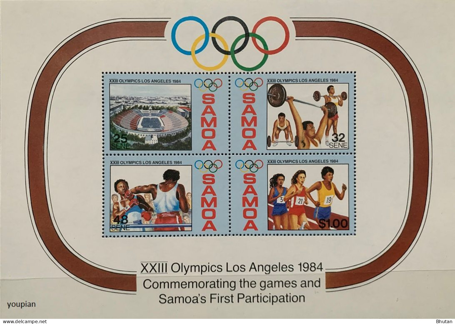 Samoa 1984, Summer Olympic Games In Los Angelos, MNH S/S - Samoa