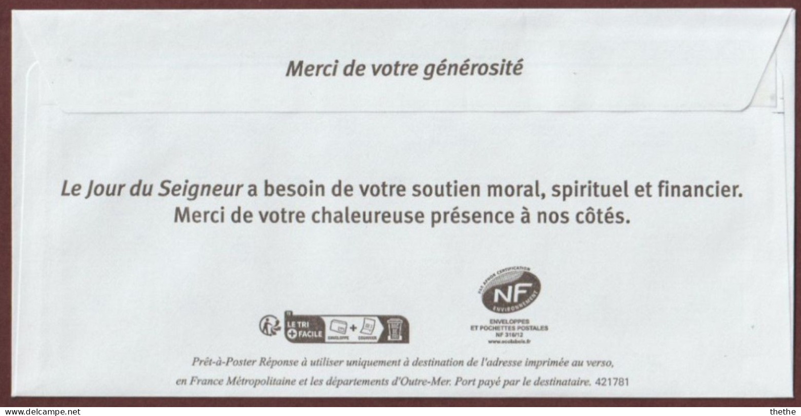 CFRT / Le Jour Du Seigneur -  PERF - Agrément : 421781 - Prêts-à-poster:Answer/Ciappa-Kavena