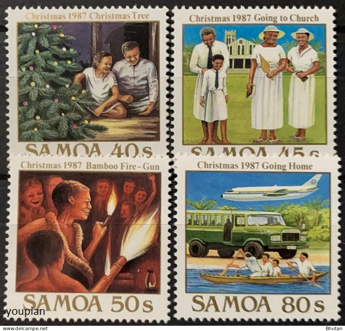 Samoa 1987, Christmas, MNH Stamps Set - Samoa