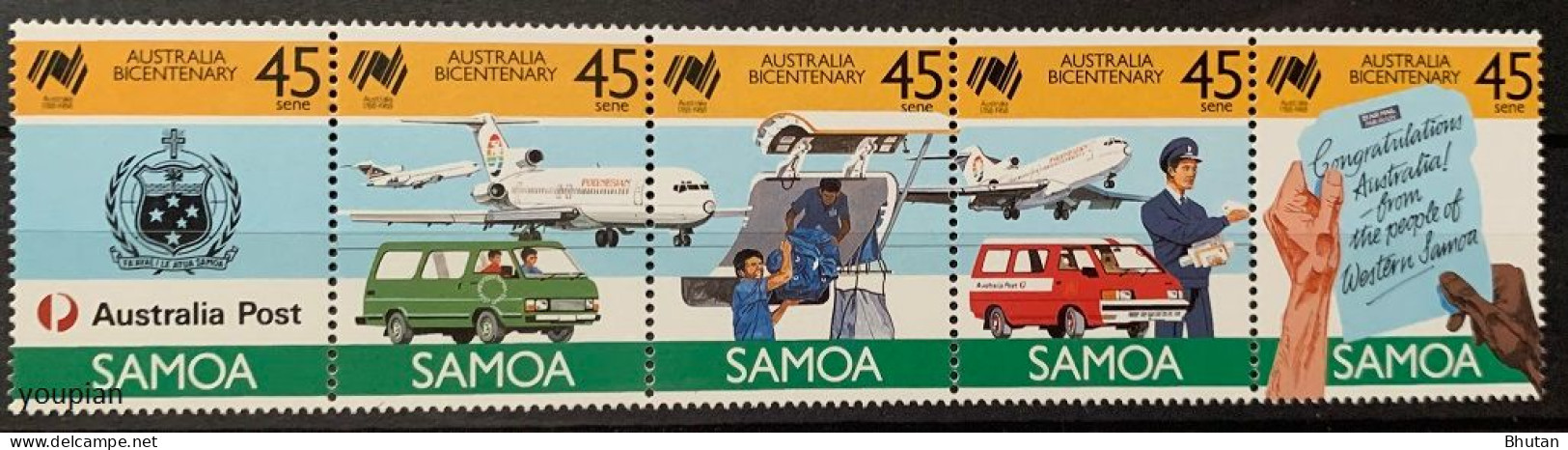 Samoa 1988, Australia Bicentenary, MNH Stamps Strip - Samoa