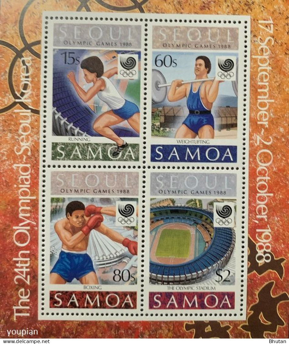 Samoa 1988, Summer Olympic Games In Seoul, MNH S/S - Samoa