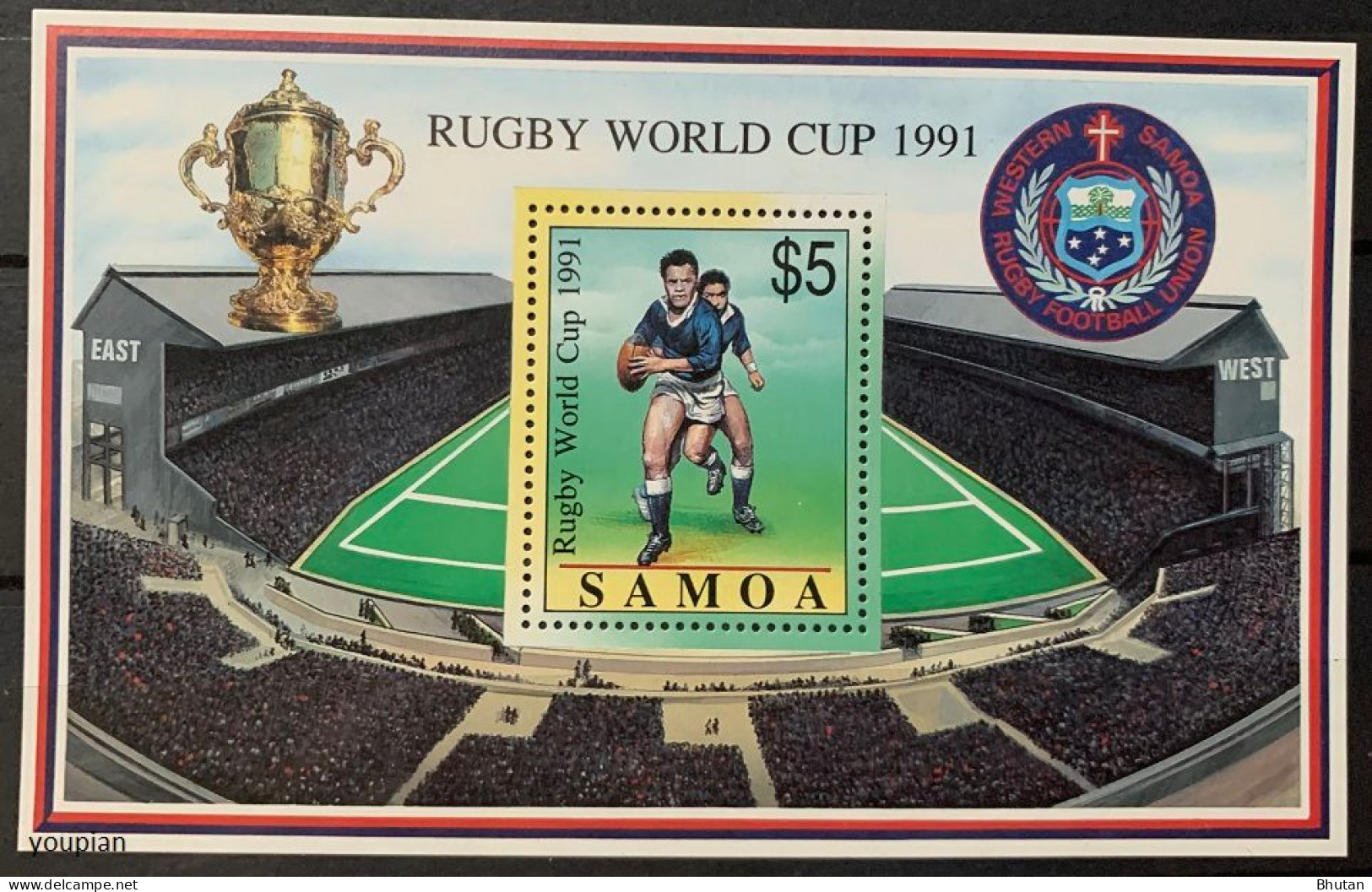Samoa 1991, Rugby World Cup 1991, MNH S/S - Samoa
