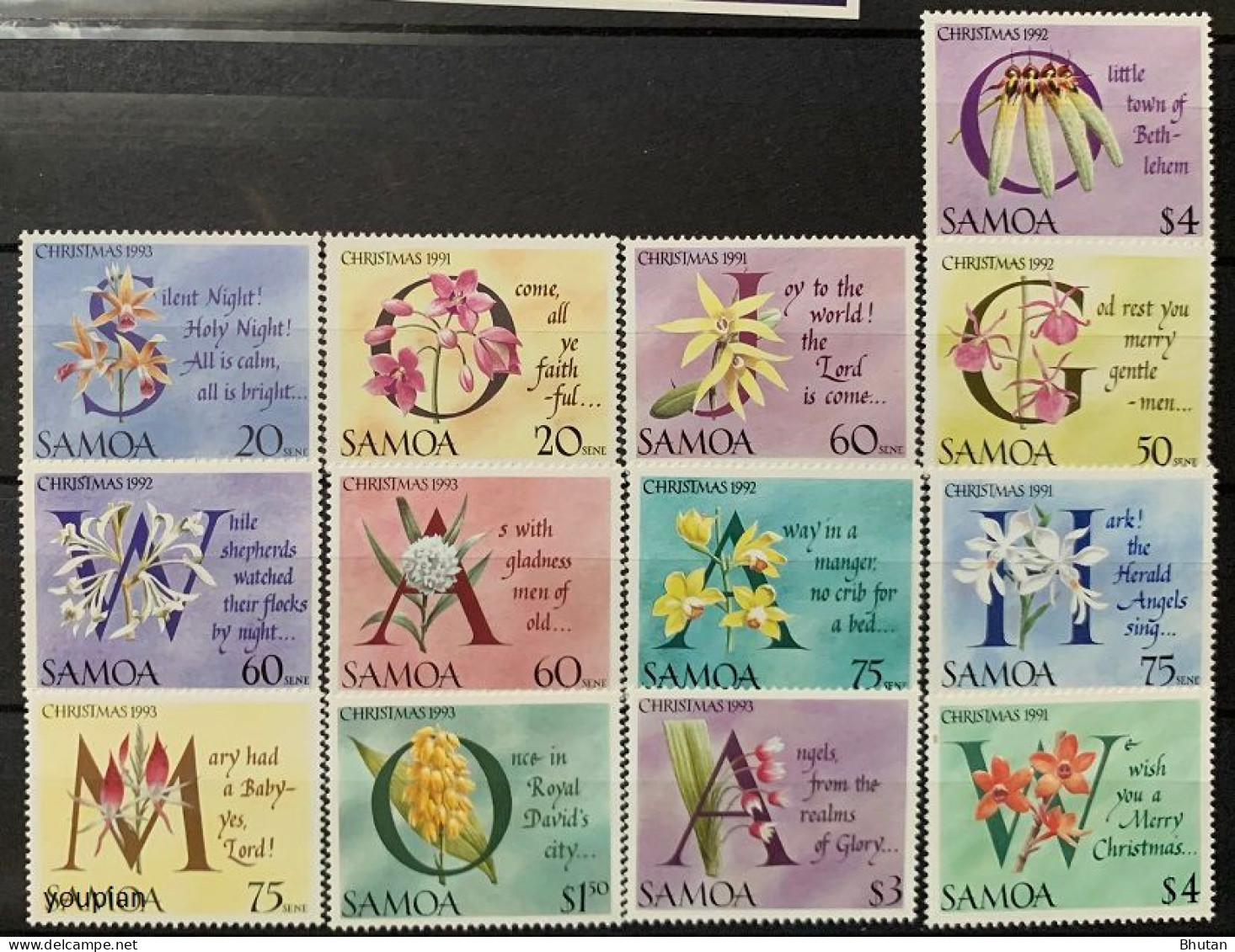 Samoa 1991-1993, Christmas, MNH Stamps Set - Samoa