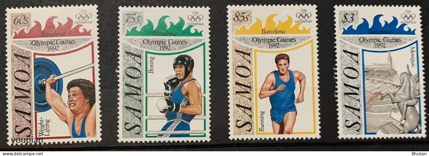 Samoa 1992, Summer Olympic Games In Barcelona, MNH Stamps Set - Samoa