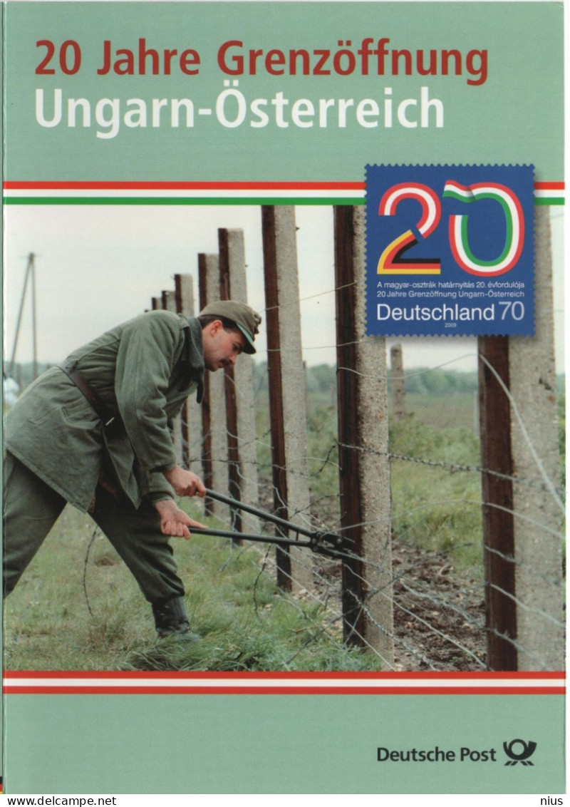 Germany Deutschland 2009 20 Jahre Grenzöffnung Ungarn-Österreich, Hungary-Austria Border, Canceled Berlin Budapest Wien - 2001-2010