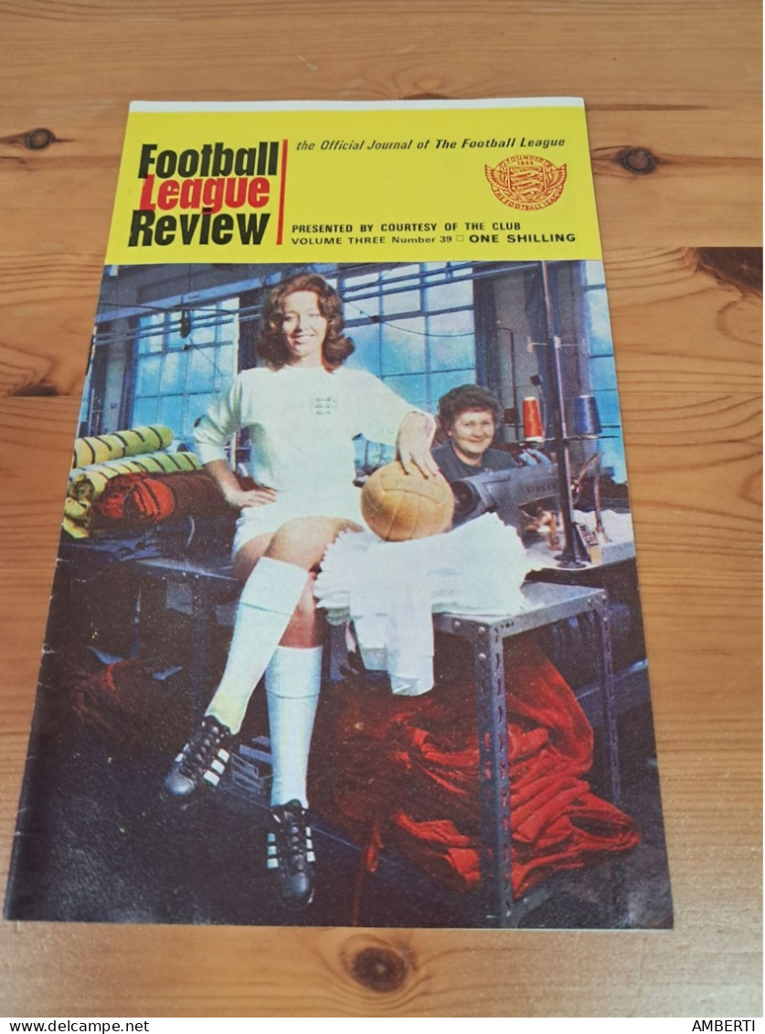 Football League Review Poster Leeds Utd Y Reading 1968/69 - Sport