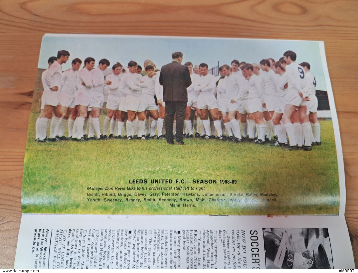 Football League Review poster Leeds Utd y Reading 1968/69