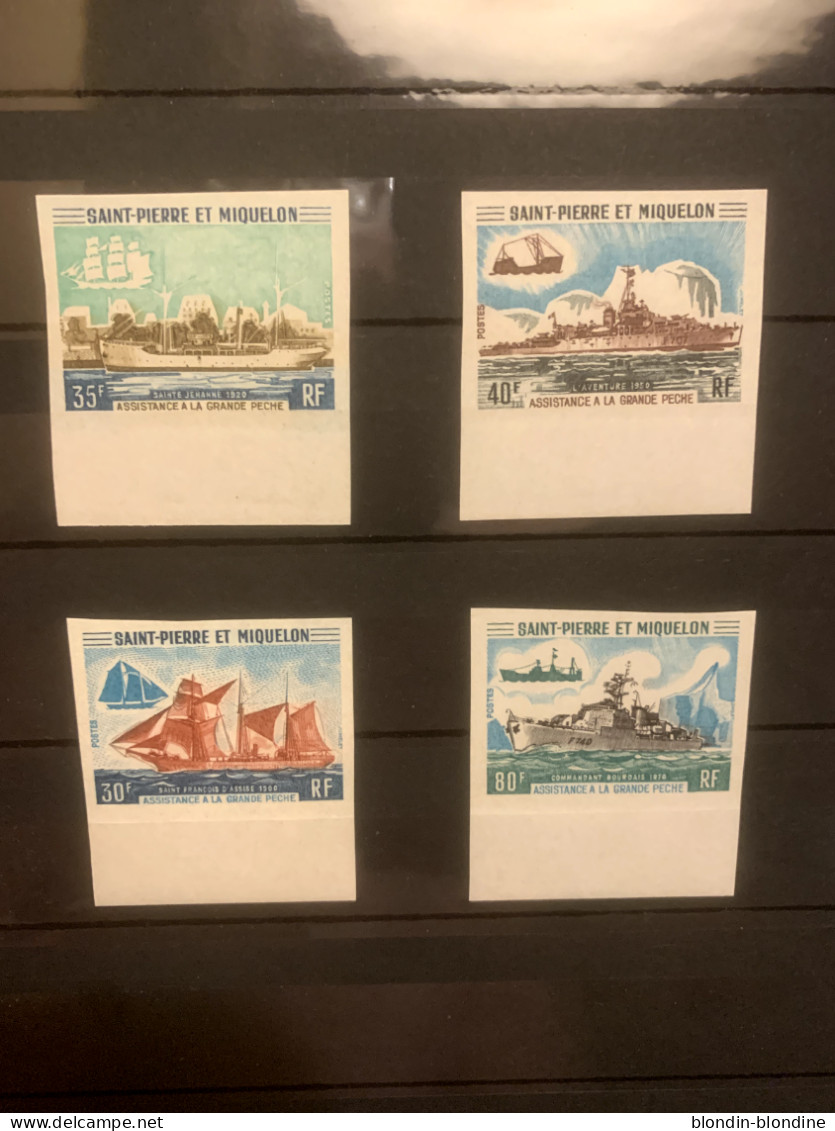 SPM MIQUELON YT 410 à 413 NEUF** TB NON DENTELE - Unused Stamps