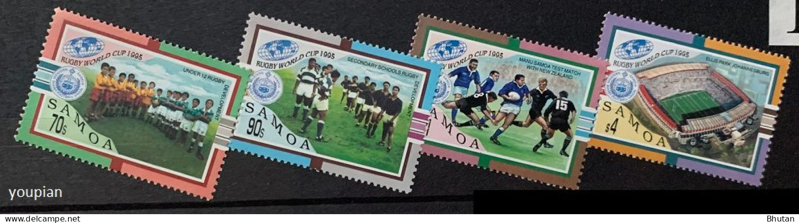 Samoa 1995, Rugby World Cup In South Africa, MNH Stamps Set - Samoa
