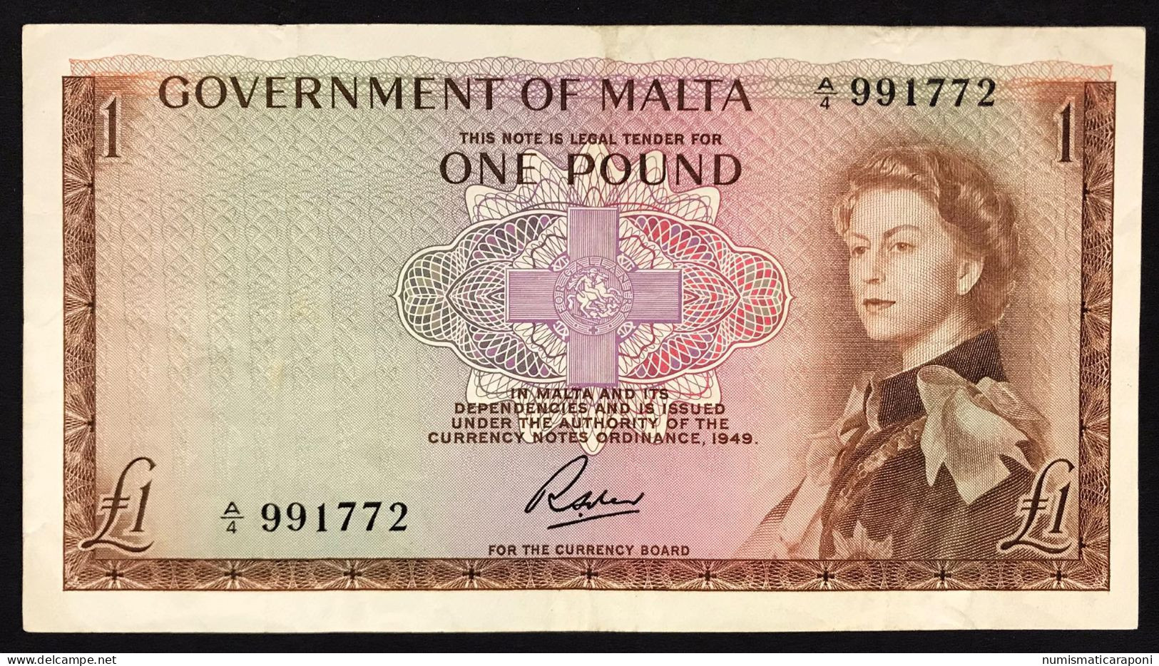 Malta 1 Pound 1967 ( 1969 )  Km#29a Bb+  LOTTO 4331 - Malte