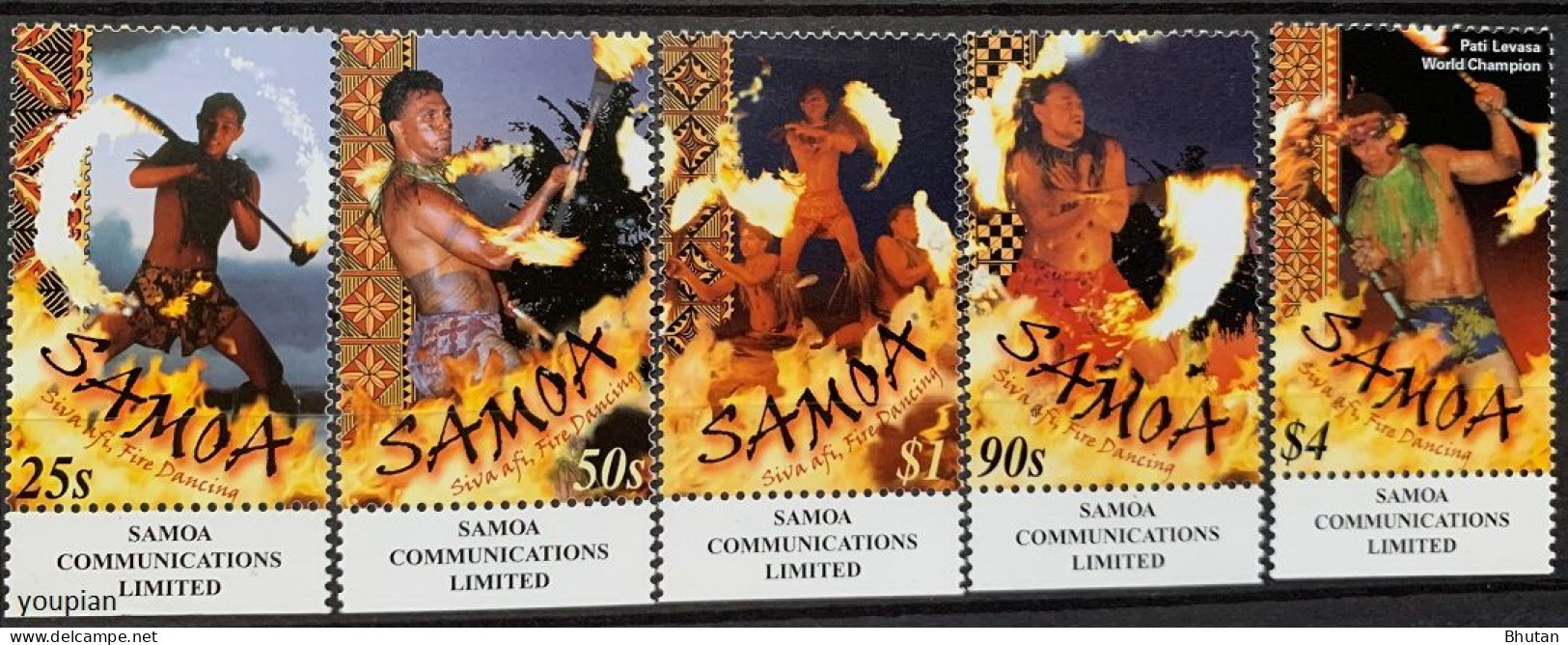 Samoa 2001, Fire Dance, MNH Stamps Set - Samoa