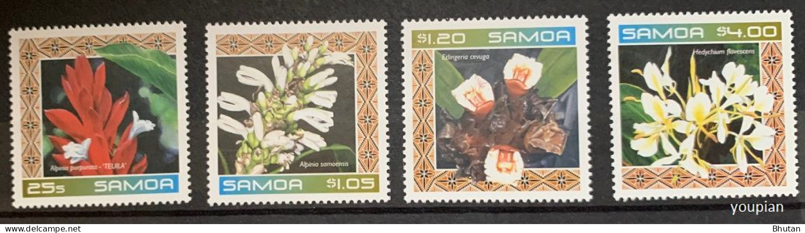 Samoa 2002, Ginger Flower, MNH Stamps Set - Samoa