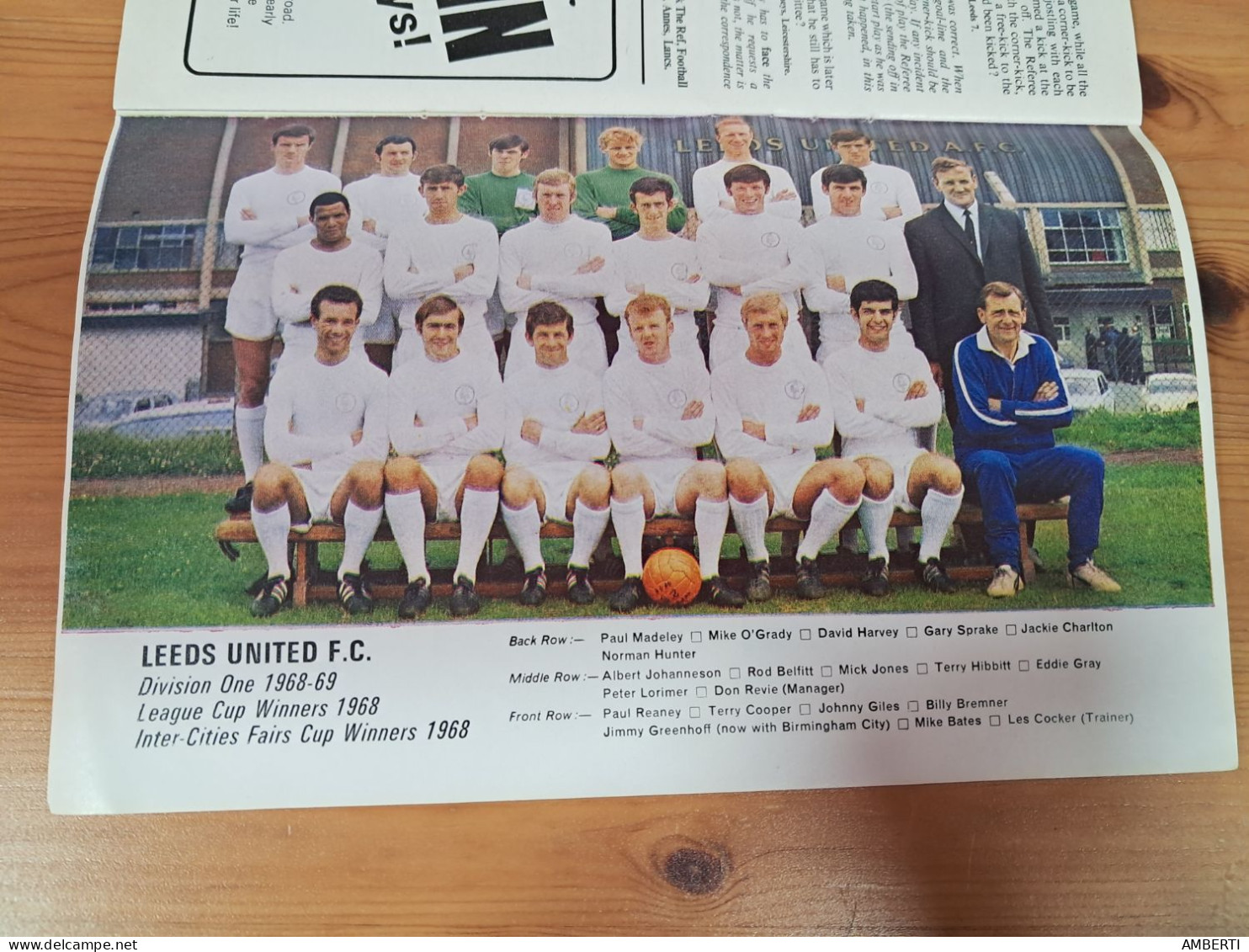 Football League Review poster Leeds Utd  1968/69