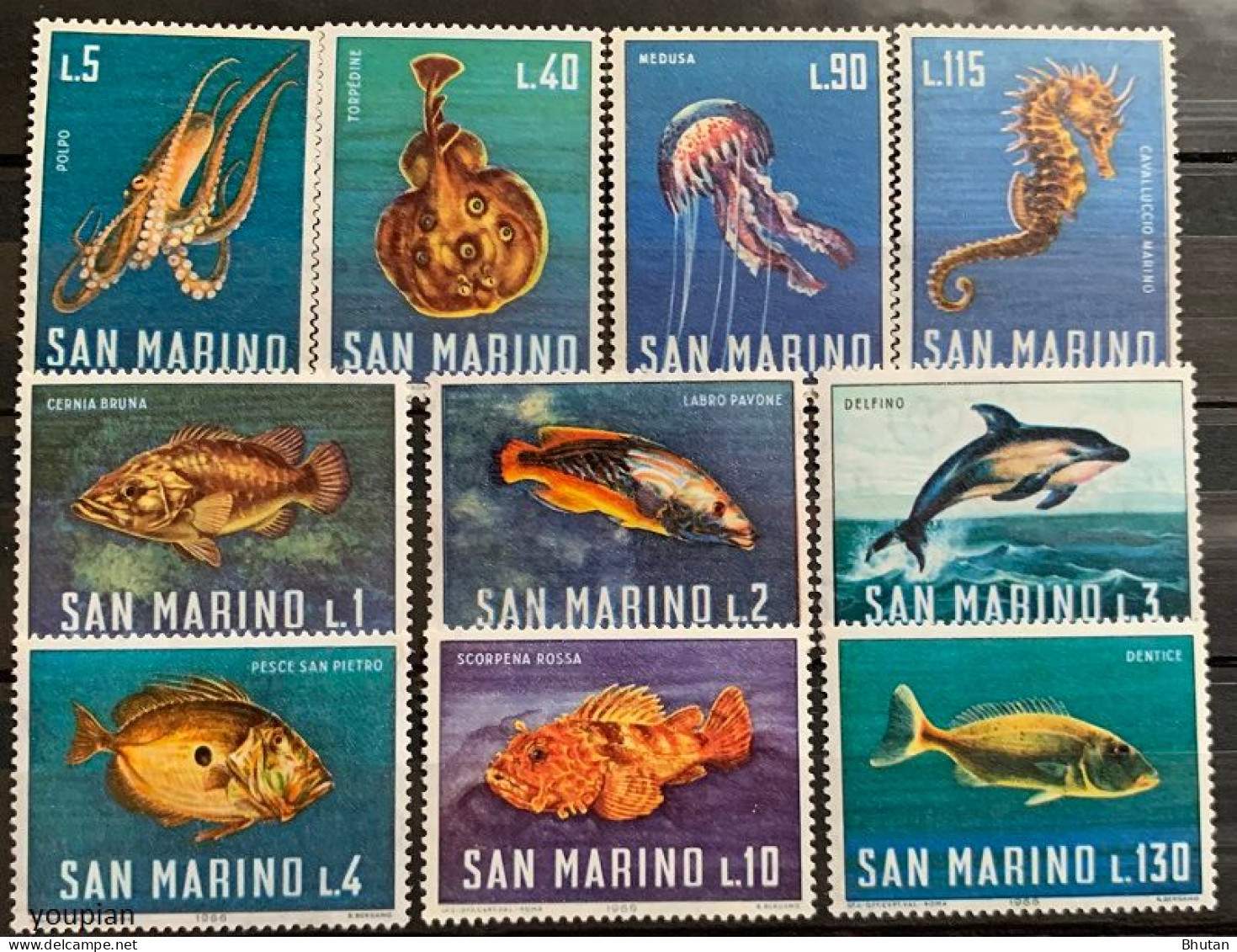 San Marino 1966, Marine Life, MNH Stamps Set - Neufs