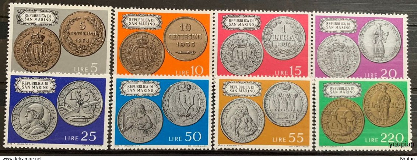 San Marino 1972, Coins, MNH Stamps Set - Unused Stamps