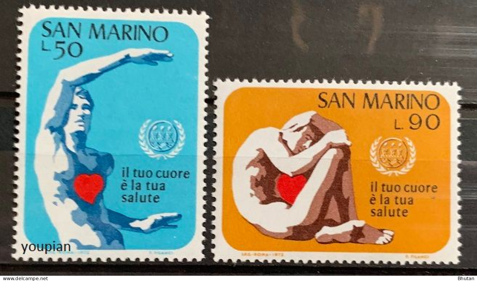 San Marino 1972, World Heart Month, MNH Stamps Set - Unused Stamps