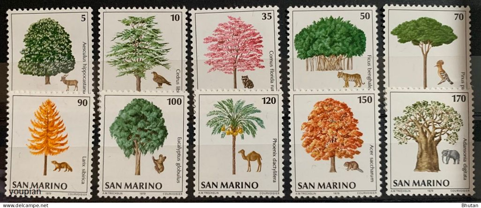 San Marino 1979, Environment Protection - Trees, MNH Single Stamp - Unused Stamps