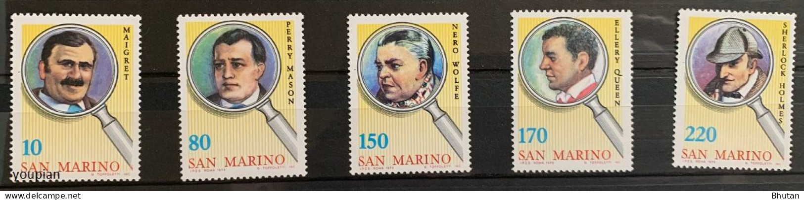 San Marino 1979, Famous Detectives, MNH Stamps Set - Neufs