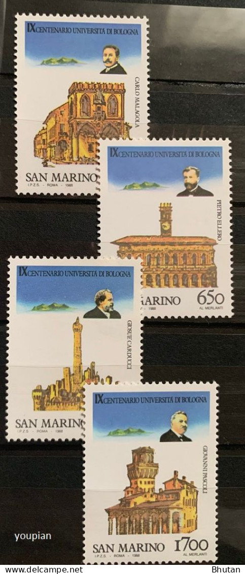 San Marino 1988, 100 Years Bologna University, MNH Stamps Set - Unused Stamps