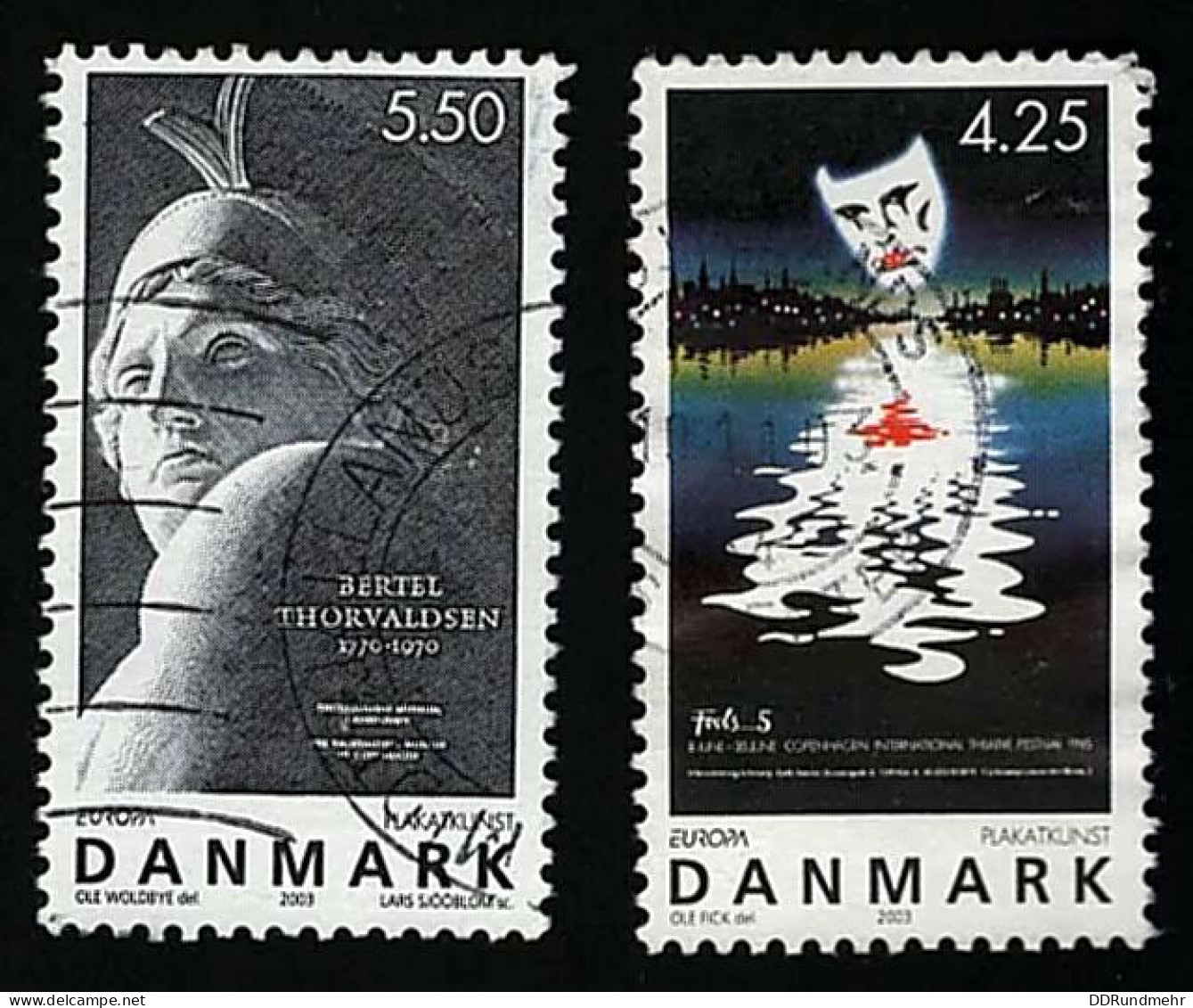 2003 Europa Michel DK 1341- 1342 Stamp Number DK 1250 - 1251 Yvert Et Tellier DK 1344 - 1345 Used - Gebruikt