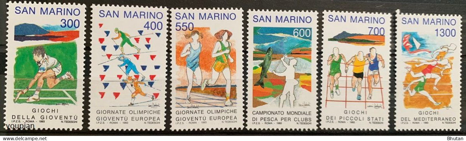 San Marino 1993, Youth Sport Games, MNH Stamps Set - Unused Stamps