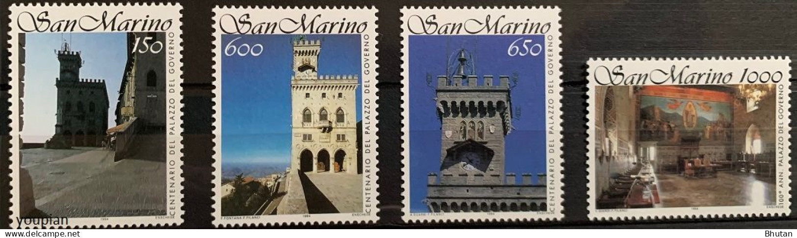 San Marino 1994, 100 Years Government Palace, MNH Stamps Set - Unused Stamps