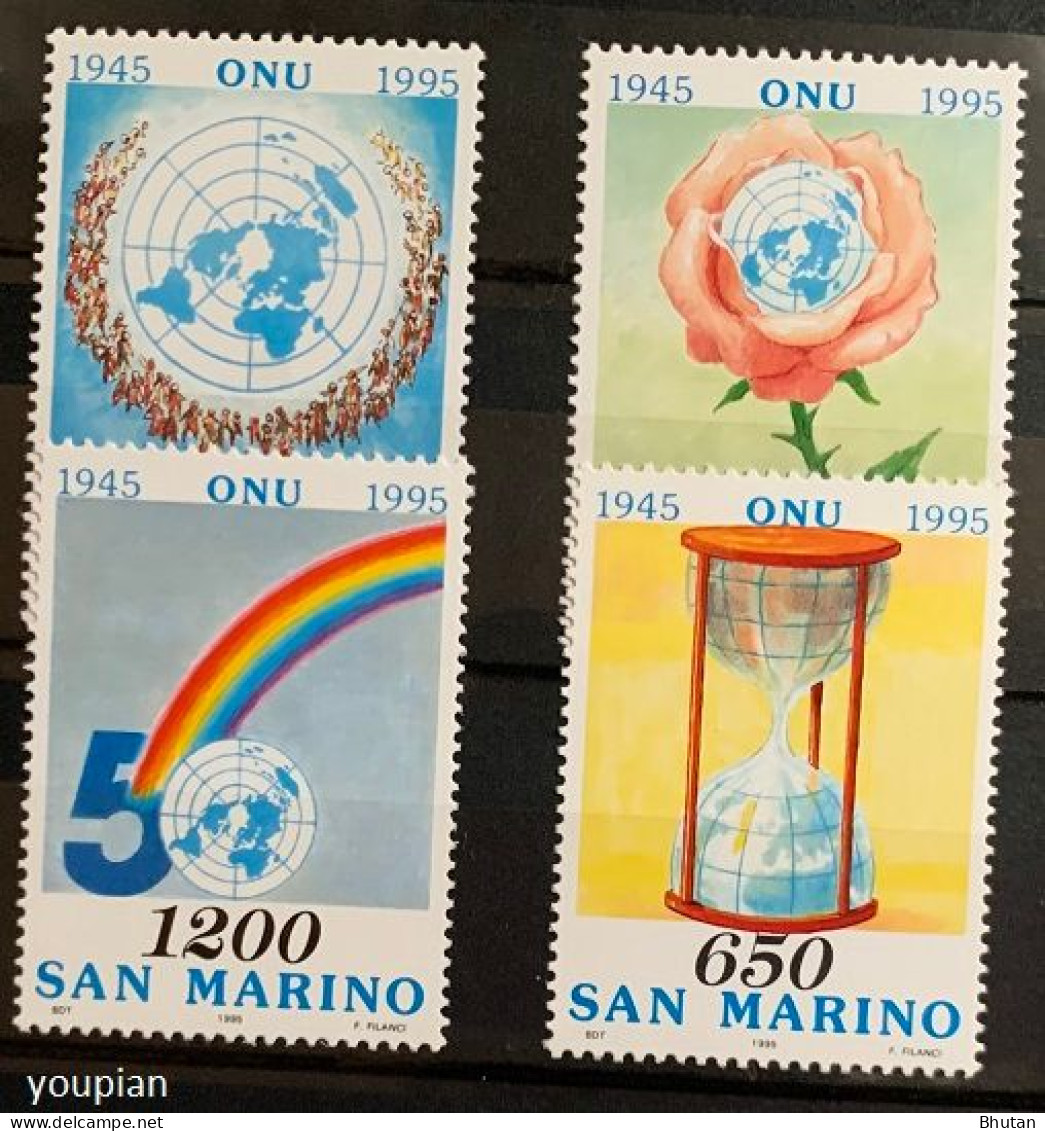 San Marino 1995, 50th Anniversary Of The United Nations, MNH Stamps Set - Unused Stamps