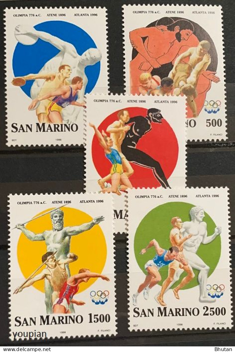 San Marino 1996, Summer Olympic Games In Atlanta, MNH Stamps Set - Unused Stamps