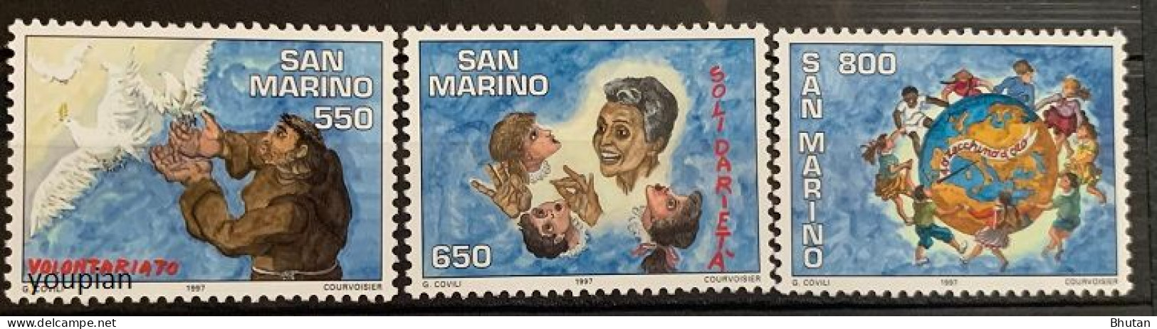 San Marino 1997, Voluntarily Service And Solidarity, MNH Stamps Set - Unused Stamps