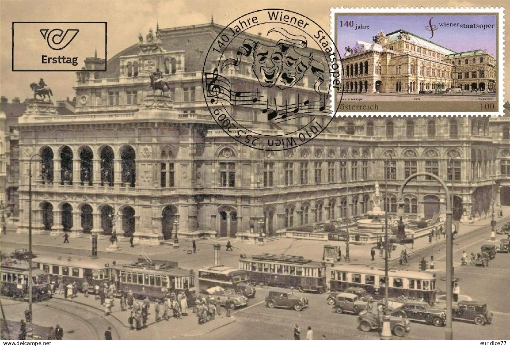 Austria 2009 - 140 Jahre Wiener Staatsoper Carte Maximum - Maximumkarten (MC)