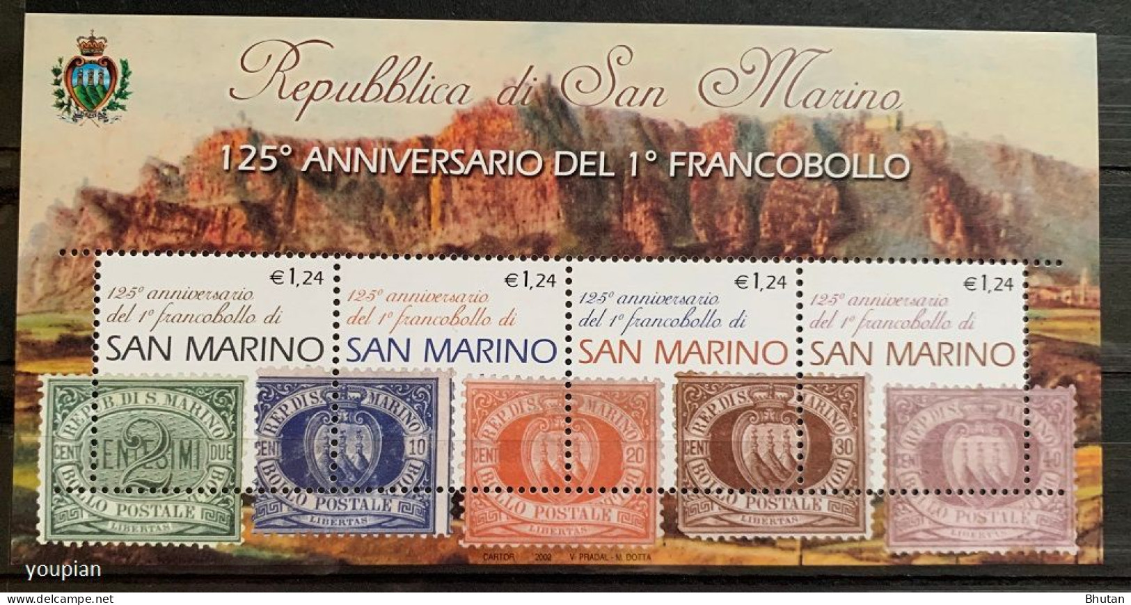 San Marino 2002, 125 Years Stamps Of San Marino, MNH S/S - Ungebraucht