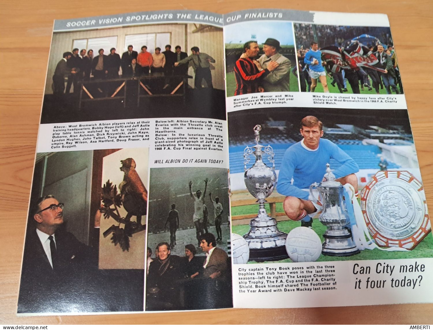 Football league Review Programa Final de la copa de la Liga 1970 entre Manchester City y West Bromwich Albion