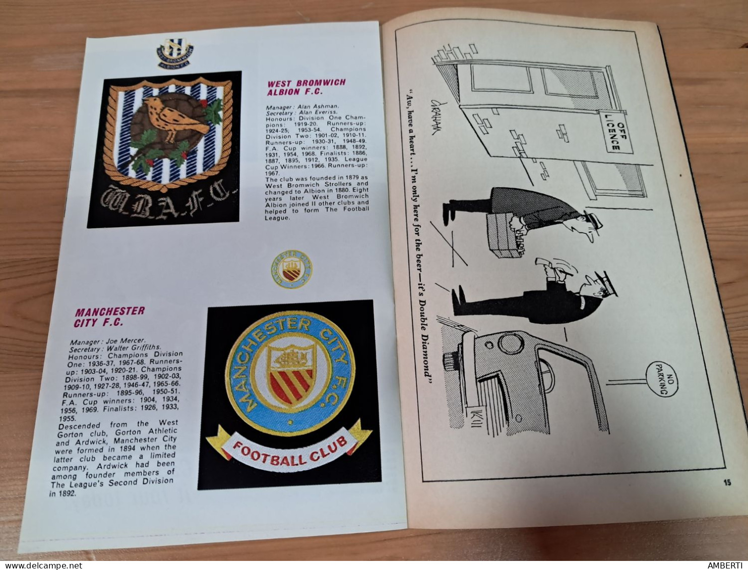 Football league Review Programa Final de la copa de la Liga 1970 entre Manchester City y West Bromwich Albion