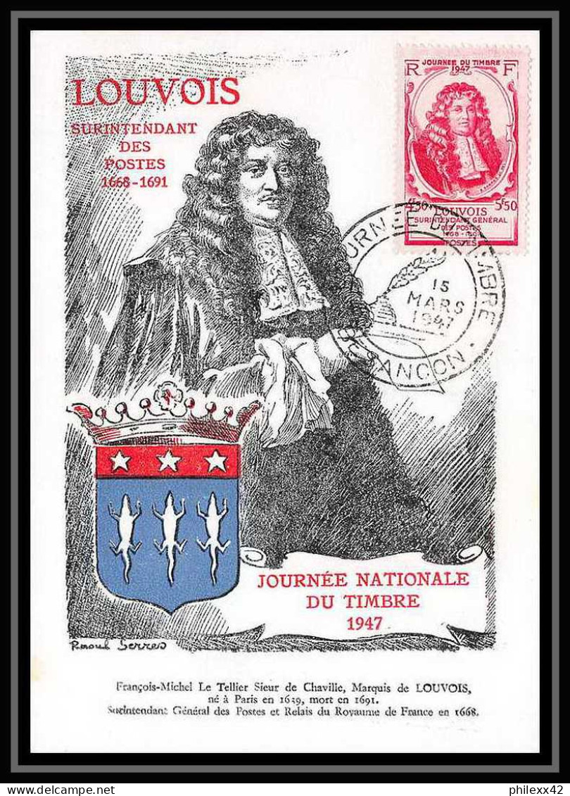 9982 N°779 Journée Du Timbre 1947 Besancon Doubs France Carte Maximum Card - ....-1949
