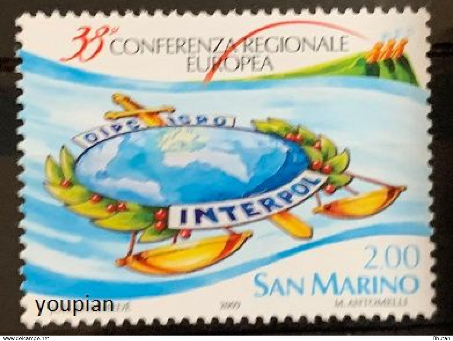 San Marino 2009, Conference Of INTERPOL, MNH Single Stamp - Unused Stamps