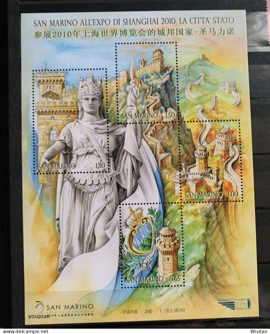 San Marino 2010, International Stamp Exhibition - San Marino, MNH S/S - Nuovi