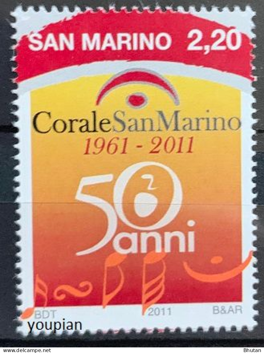 San Marino 2011, 50 Years Choir In San Marino, MNH Single Stamp - Ongebruikt